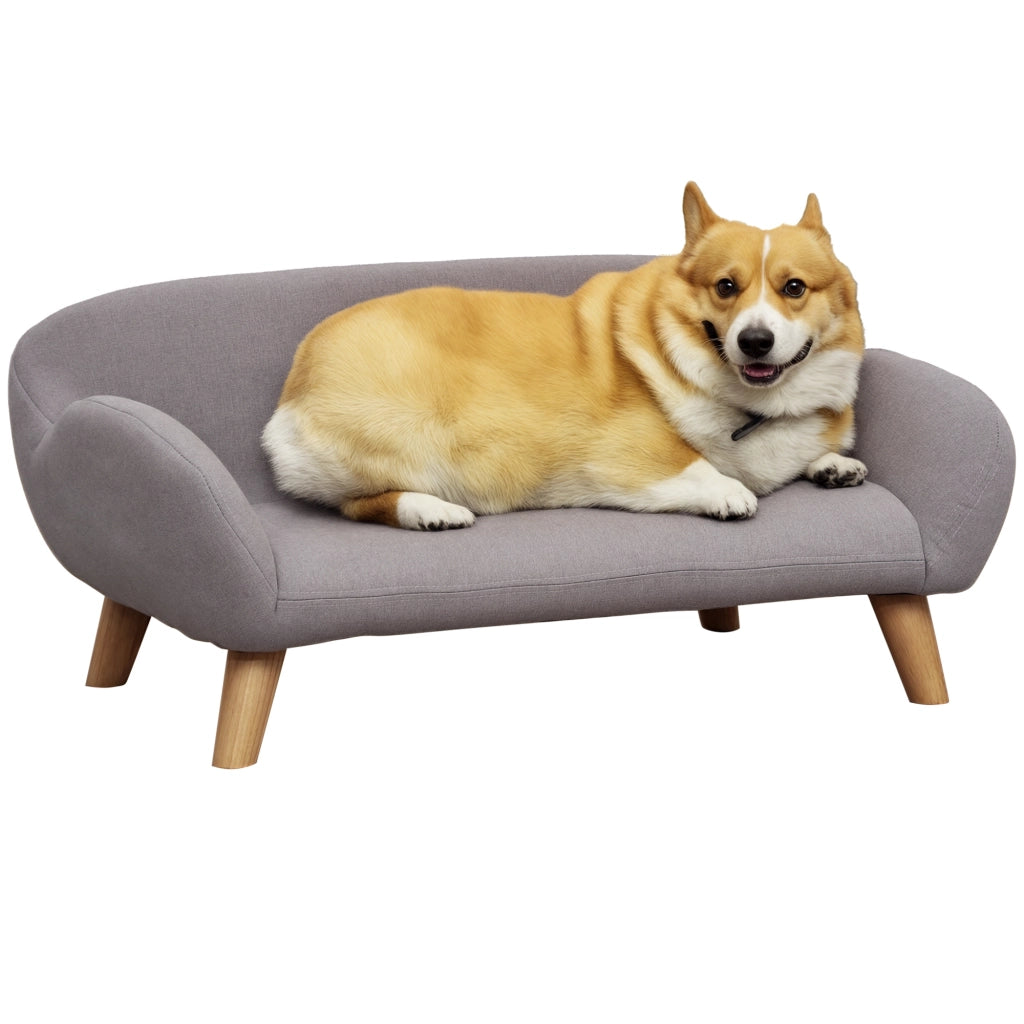 Divano per cani e animali domestici ¨C Zephmum ¨C Tessuto grigio 72x44x31 cm