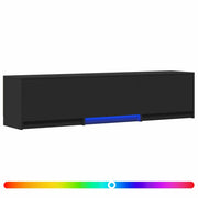 Mobile TV | Armadietto TV | Mobile Porta TV con LED Nero 165 x 34 x 40 cm Legno ingegnerizzato
