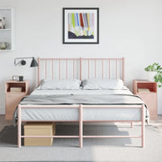 Comodini 2 pz-Set di 2 Tavolino da notte Rosa 34,5x39x62 cm in Acciaio 841514