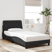 Giroletto senza Materasso-Struttura Letto Nero 100x200 cm in Velluto 972523