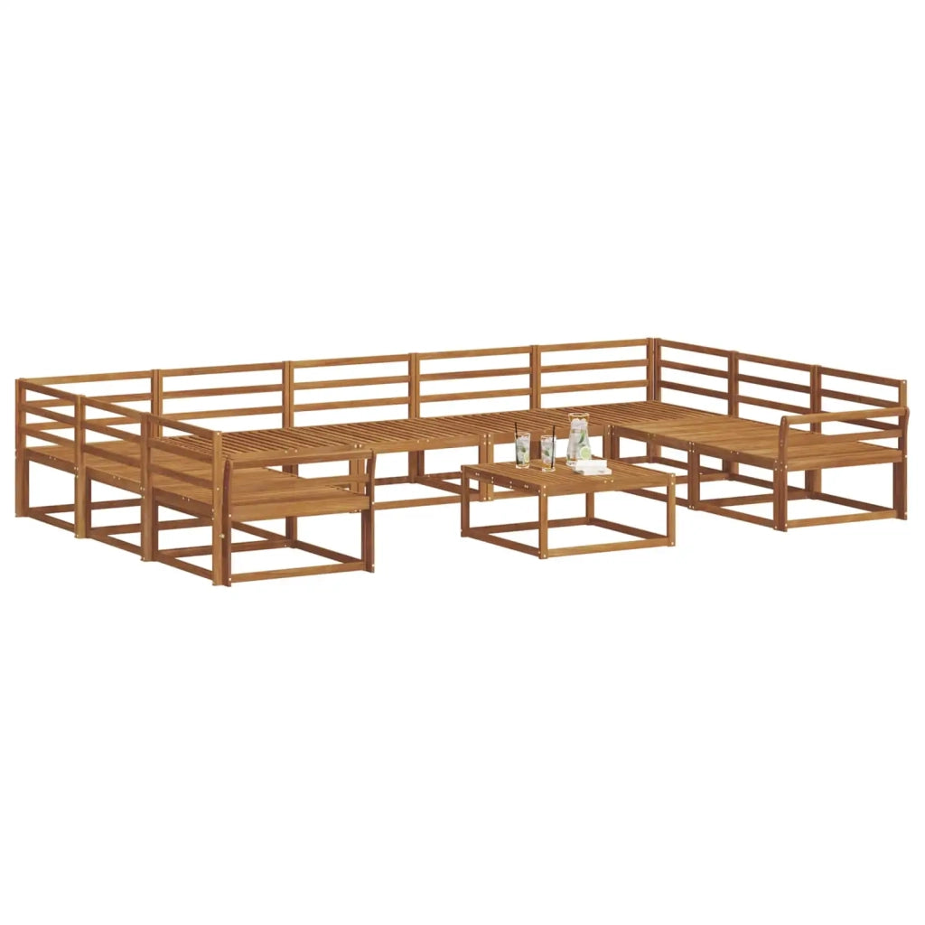Set di divani da esterno 10 pcs Naturale
