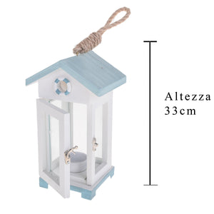 Set 2 Lanterne Marine H 33 cm