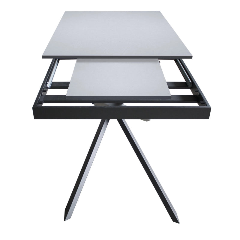 Tavolo allungabile 90x160/220 cm Ganty - bordo Antracite telaio Antracite - Noce