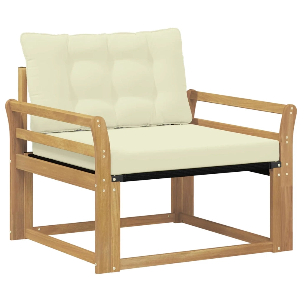 Set di divani da esterno-Sofa da giardino Legno di Acacia Massello e Textilene 541034