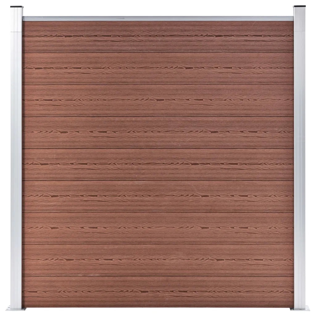 Pannelli Recinzione 7 Quadrati 1 Inclinato 1311x186cm Marrone