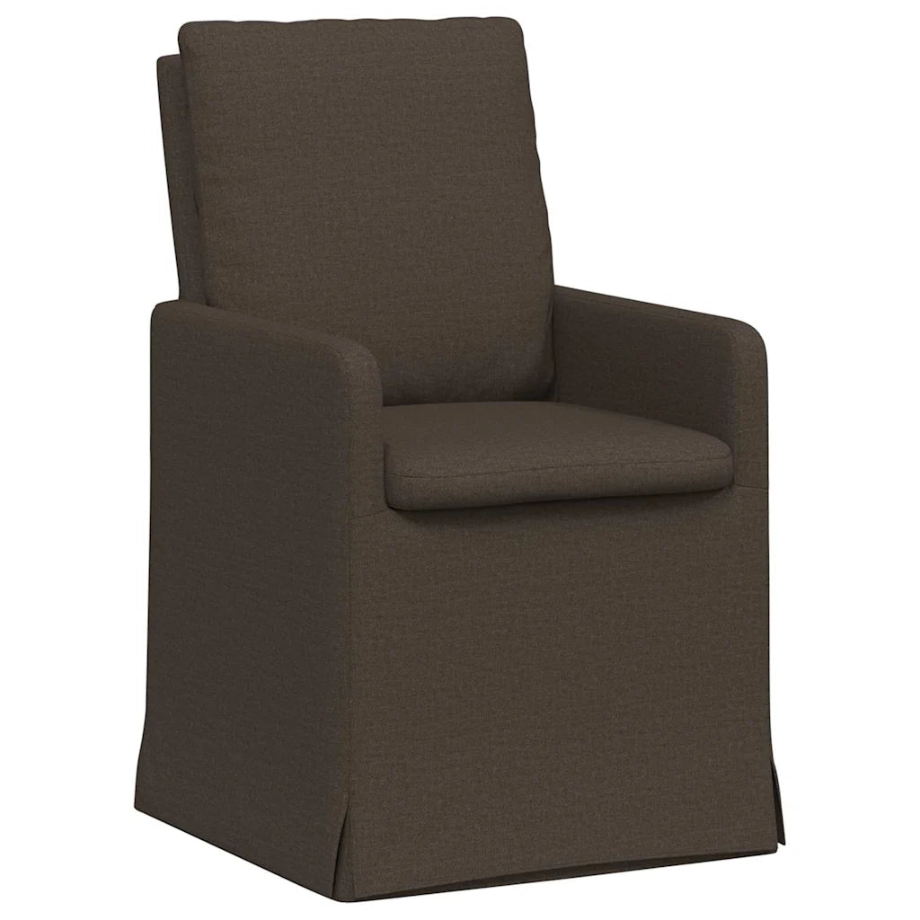 Sedie da pranzo 2 pcs Grigio scuro 57 x 67 x 98 cm Tela