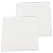 Set di 2 cuscini per sedia da giardino bianco motivo per esterno legami resistenti ai raggi UV