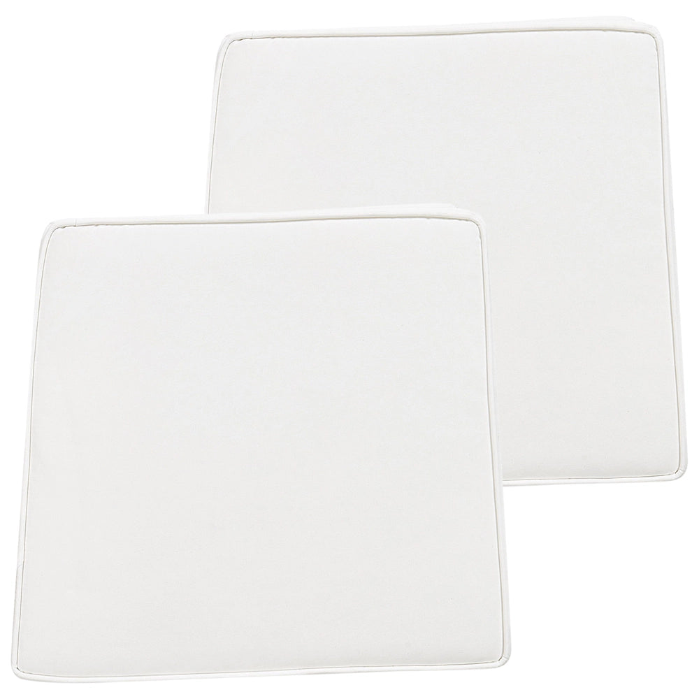 Set di 2 cuscini per sedia da giardino bianco motivo per esterno legami resistenti ai raggi UV
