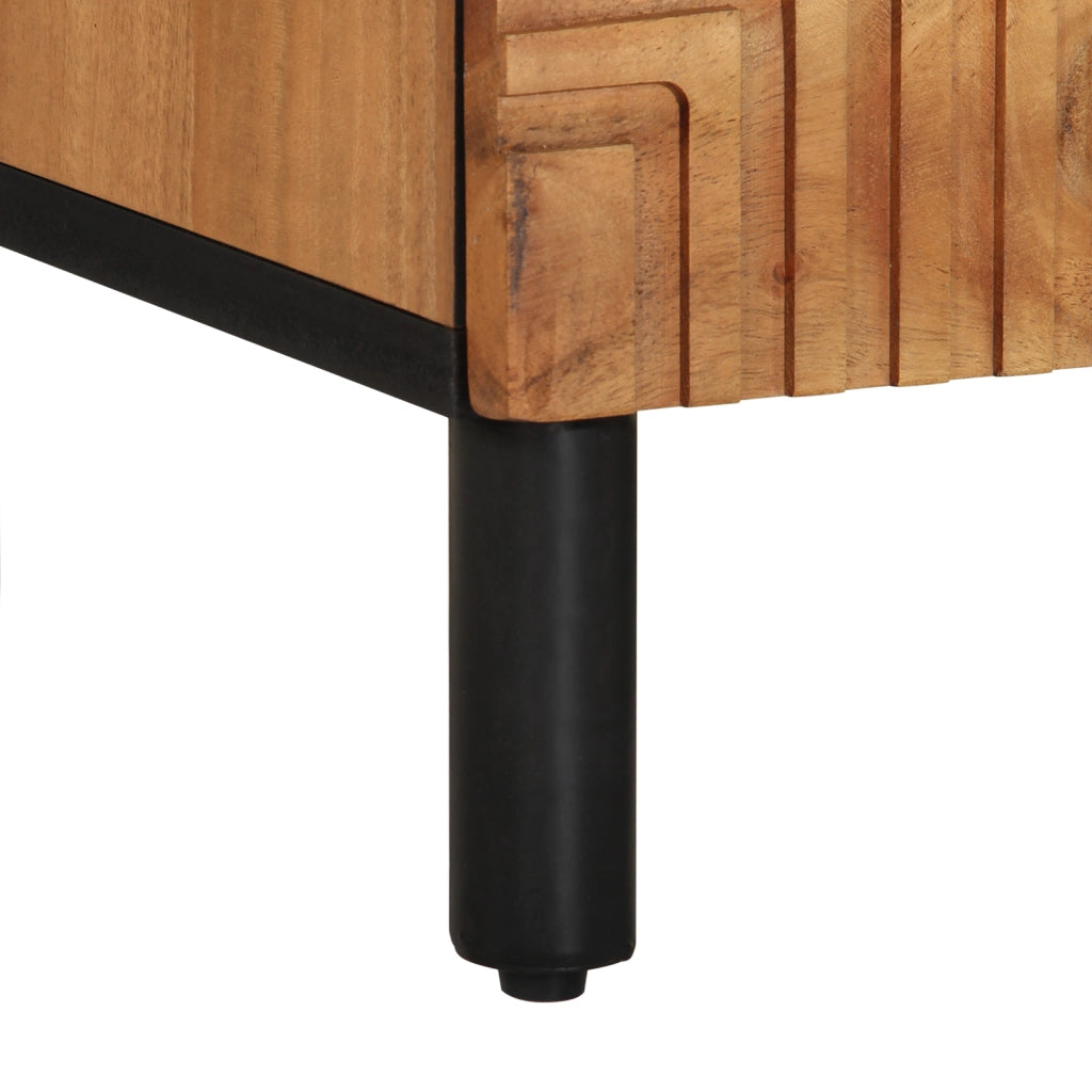 Mobile TV  100x33,5x46 cm in legno massello di acacia