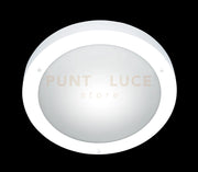CONDUS PLAFONIERA DA BAGNO TONDA BIANCA + VETRO D.32CM ATTACCO E27 1 LUCE