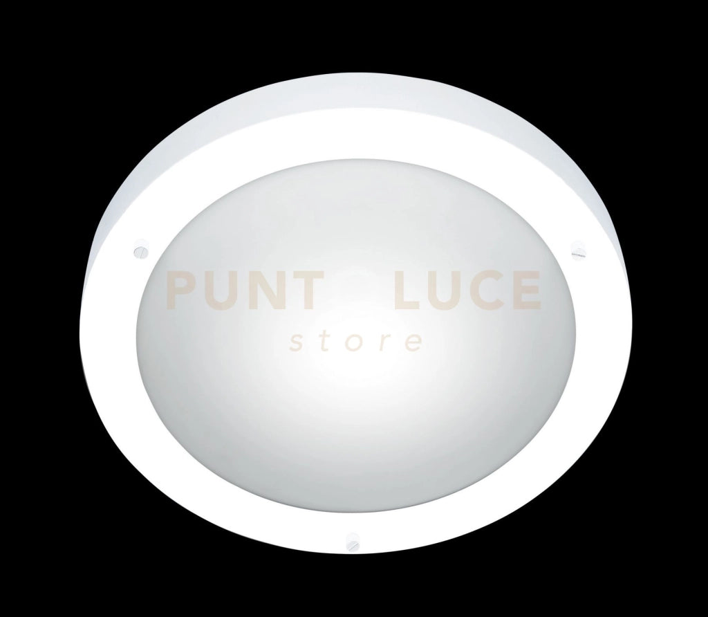 CONDUS PLAFONIERA DA BAGNO TONDA BIANCA + VETRO D.32CM ATTACCO E27 1 LUCE