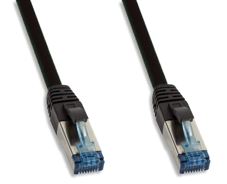 Cavo Patch Cat.6A S/FTP PUR IP20 UV 30m Nero