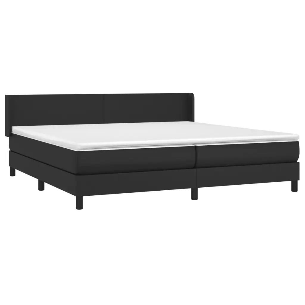 Giroletto a Molle con Materasso Nero 200x200 cm in Similpelle 3130679