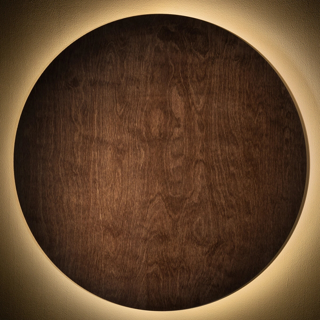 Applique rotonda Ø75 legno scuro Ring Timber LED 22W Nowodvorski