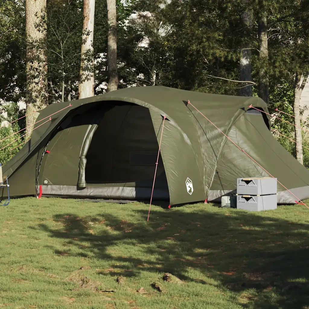 Tenda Familiare a Cupola 6 Persone Verde Oliva Impermeabile 4009470