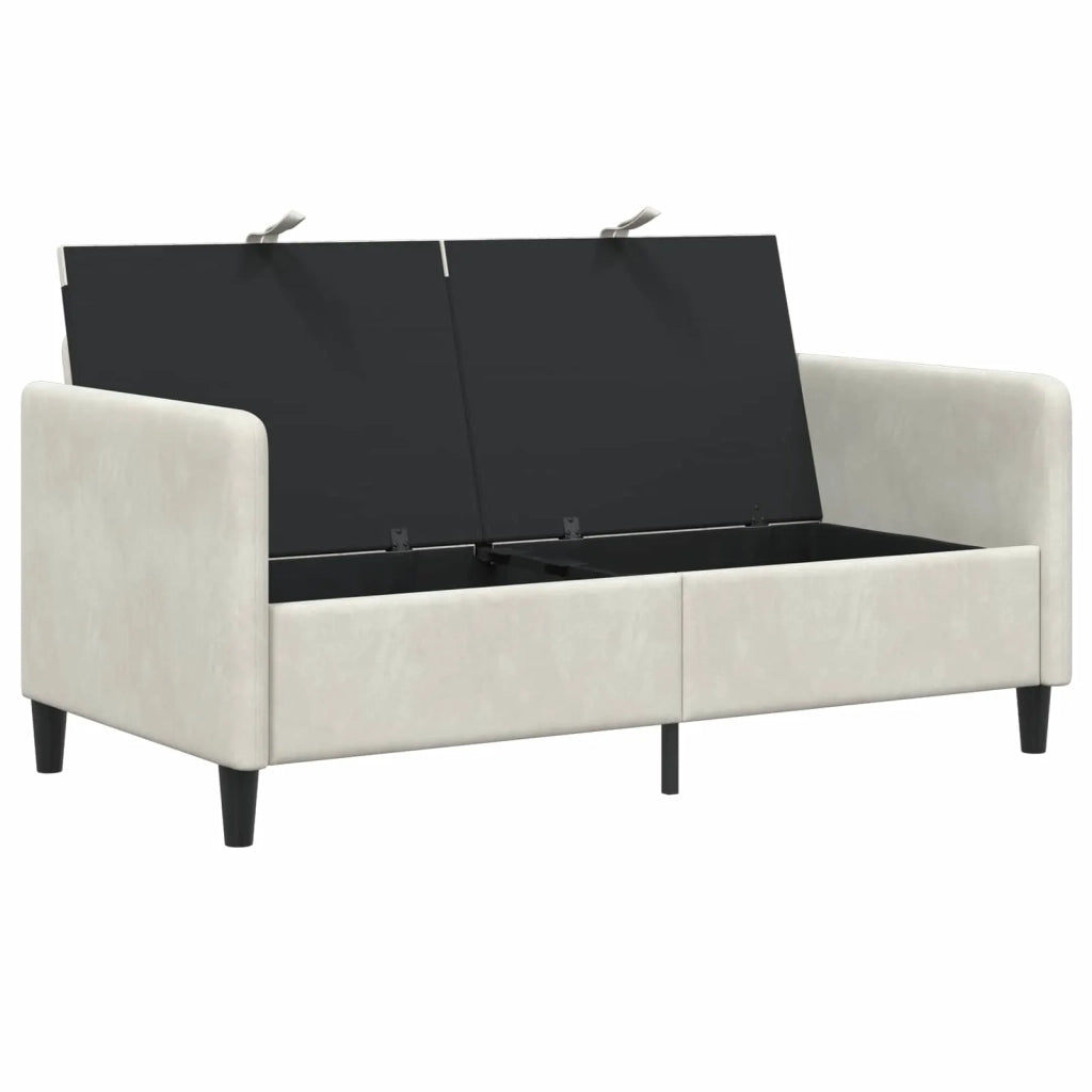 Divano con Storage Crema 152 x 78 x 87 cm Poliestere 42036941