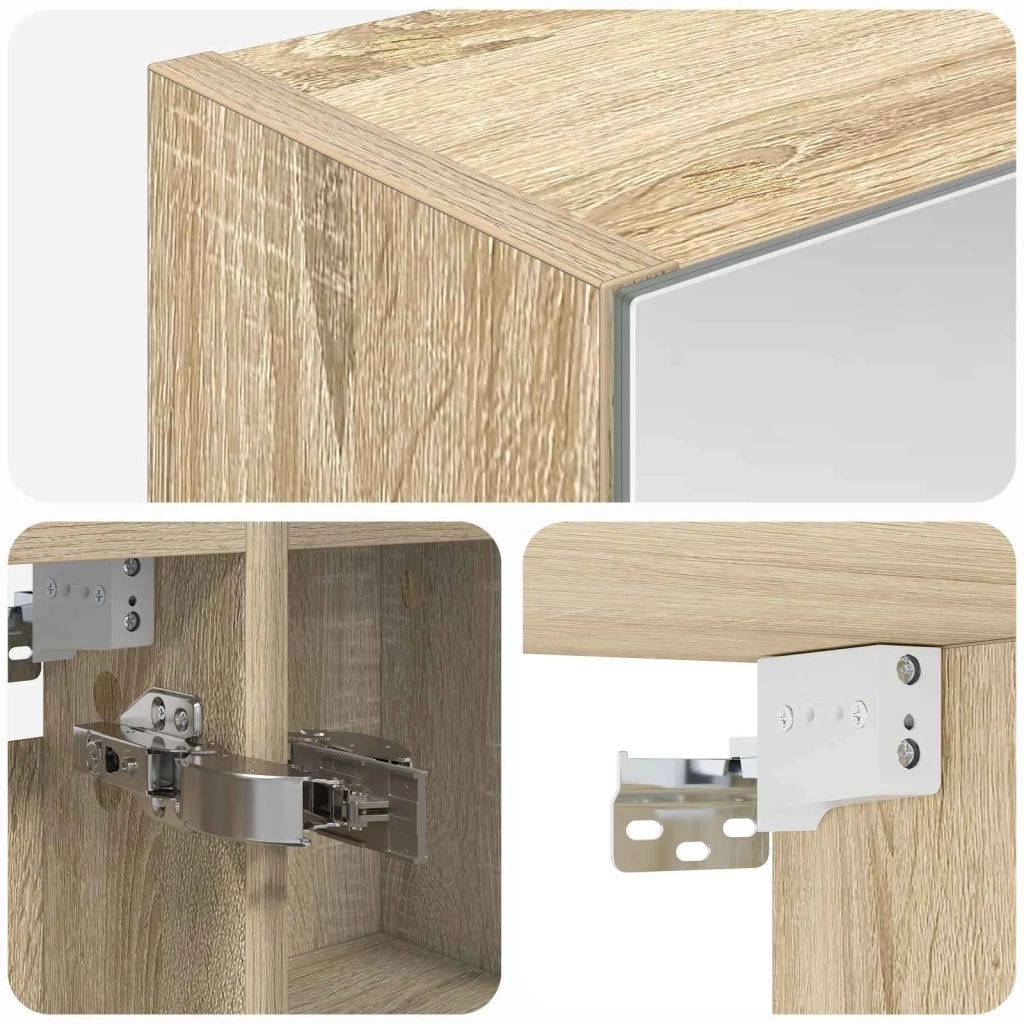 Mobiletto per specchio da bagno Rovere Sonoma 60 x 14,5 x 70 cm 889057