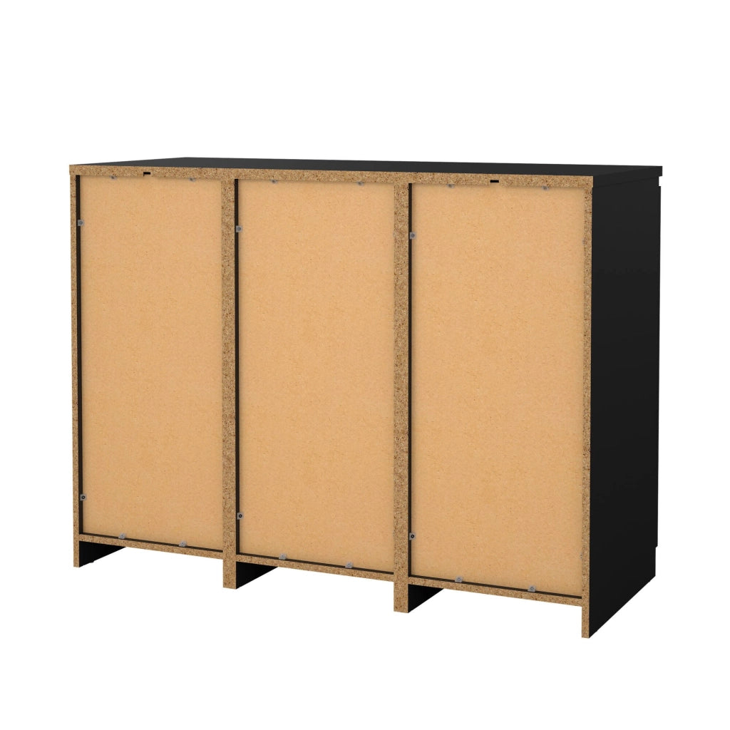 Credenza Angelika, Buffet da soggiorno, Madia da salotto, Dispensa da cucina, 121x50 h91 cm, Nero