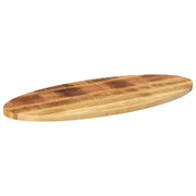 vidaXL Piano Tavolo 110x40x3,8 cm Ovale in Legno Massello di Mango
