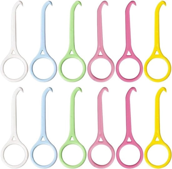 Set di strumenti per rimozione degli aligner - Rimuovi invisibili placche ortodontiche con hilo retentore - Per igiene dentale e cura della bocca cura ortodontica (6 colori)