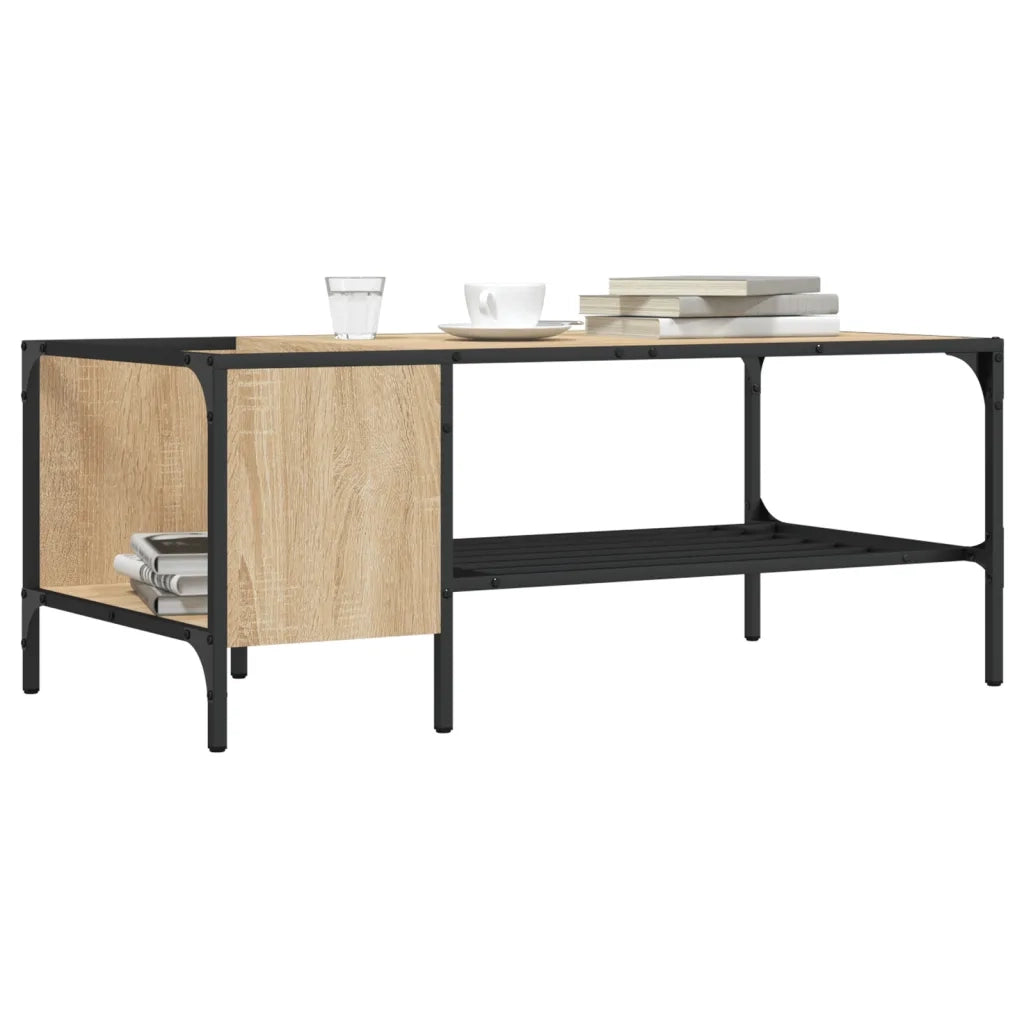Tavolino salotto | Tavolino da caff¨¨ | Tavolino da Soggiorno Ripiano Rovere Sonoma 100x51x40cm Multistrato