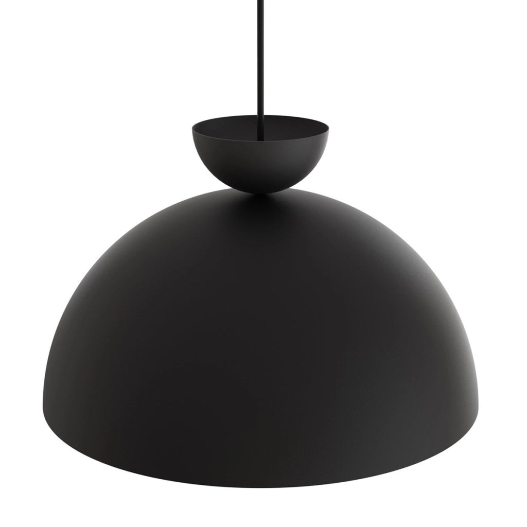 Lampada a sospensione Lunaro in acciaio nero opaco