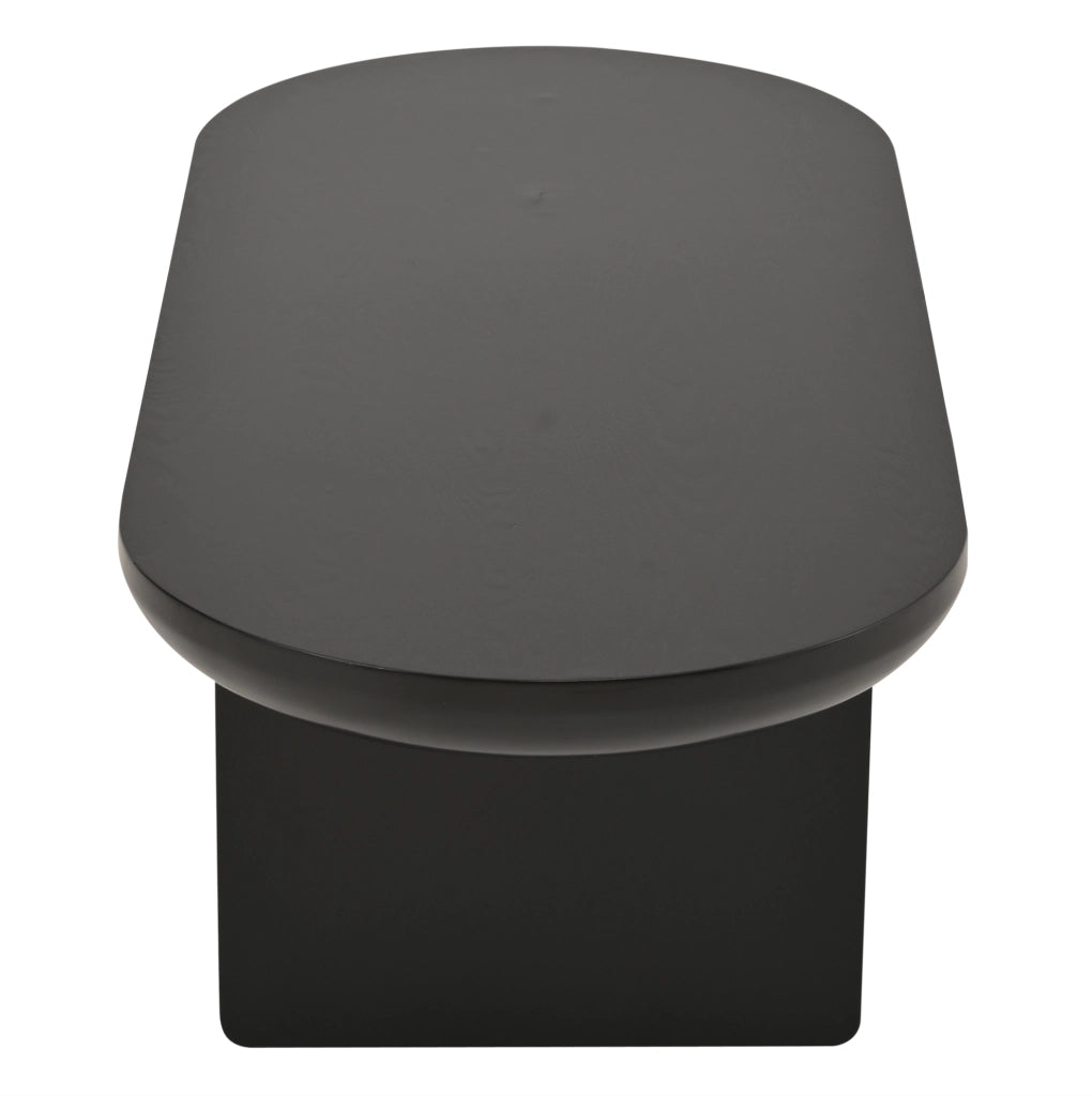 Tavolino da caffè 119;7x49;8x35;5 cm con design minimalista in MDF nero