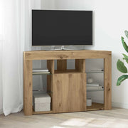 Mobile TV LED Angolare Rovere artigianale 100x40x68cm 889794