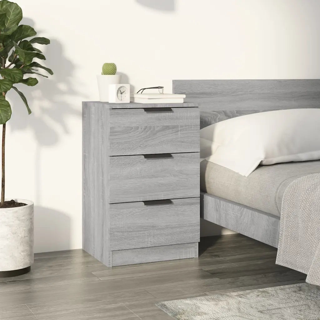 Comodino-Tavolino da notte Grigio Sonoma 40x36x65 cm