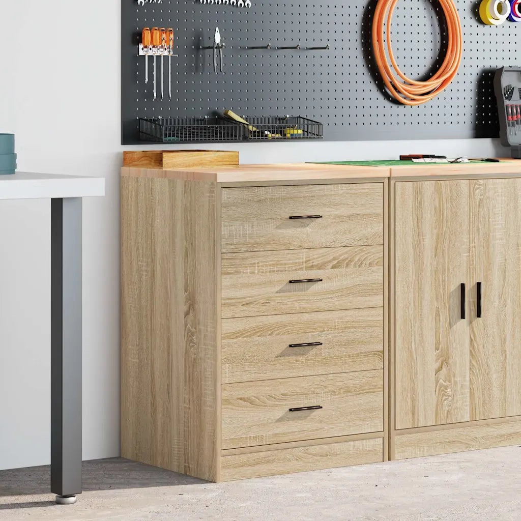 vidaXL Armadietto da Garage Rovere Sonoma 60x51x85 cm