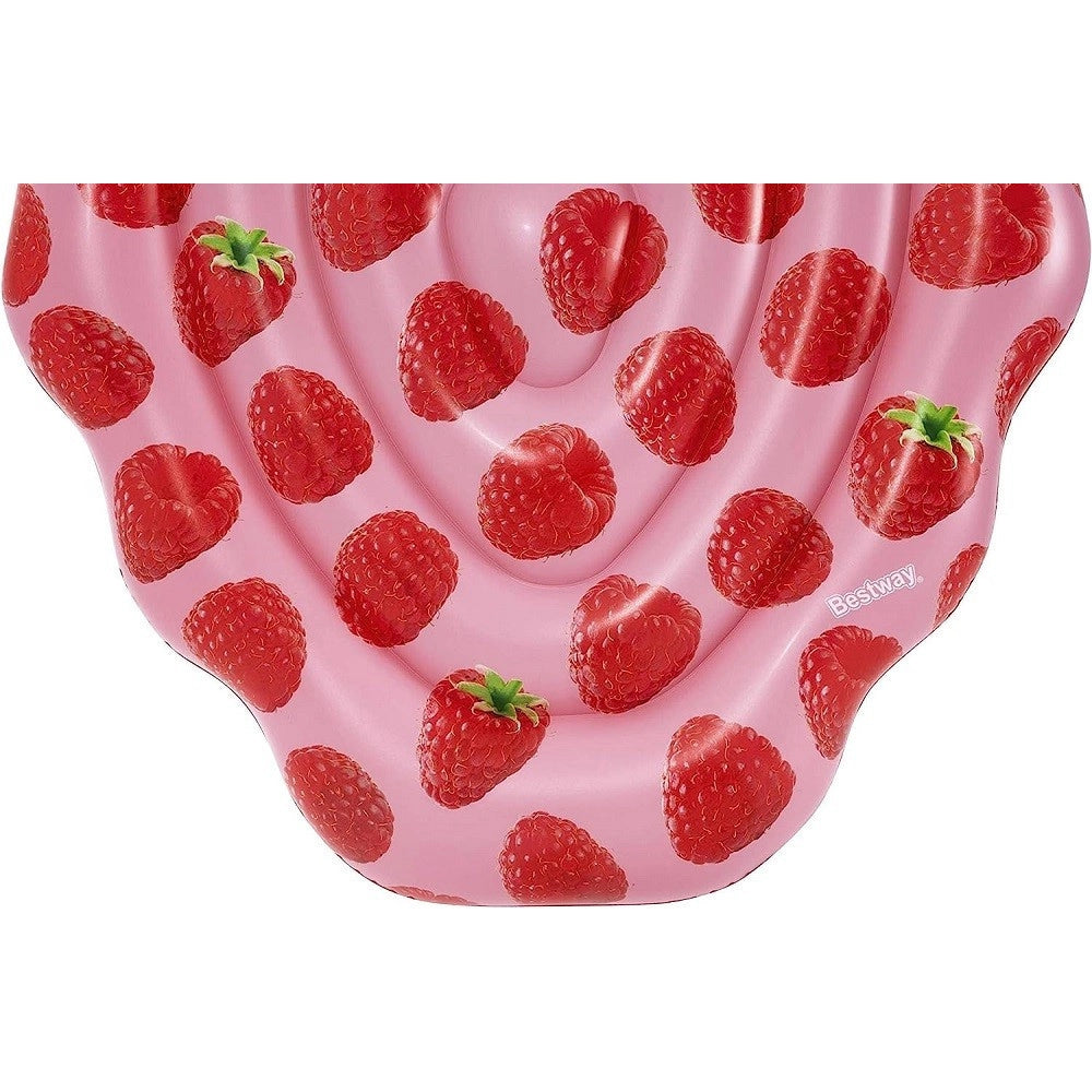 Trade Shop - Materassino Gonfiabile Profumato Lampone 165x151cm Moda Mare Acqua Piscina 43396 -