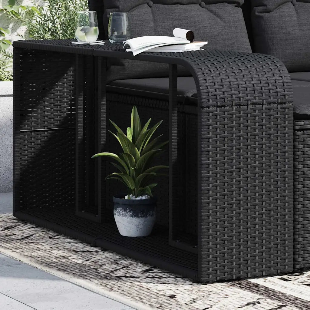 Scaffali portaoggetti 2 pz neri in polyrattan CFW9268251