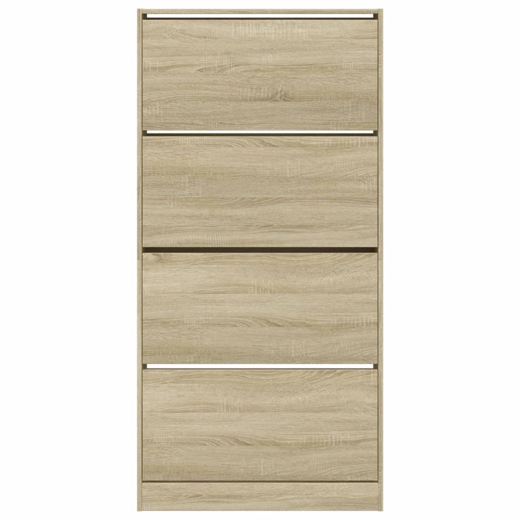 Scarpiera mobile contenitore per scarpe mobile per ingresso/corridoio/soggiorno 4 cassetti a ribalta marrone Sonoma 02_0021374
