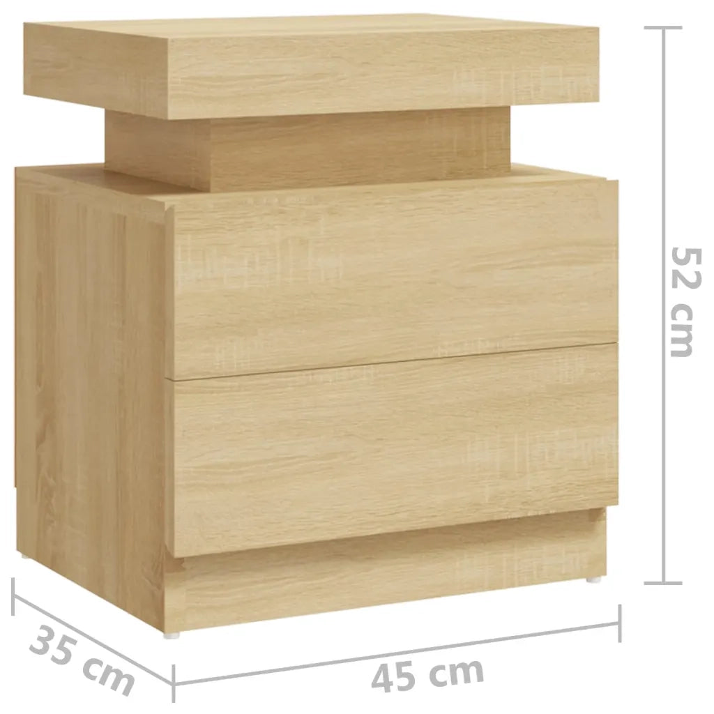 Comodino Rovere Sonoma 45x35x52 cm in Truciolato cod mxl 29969