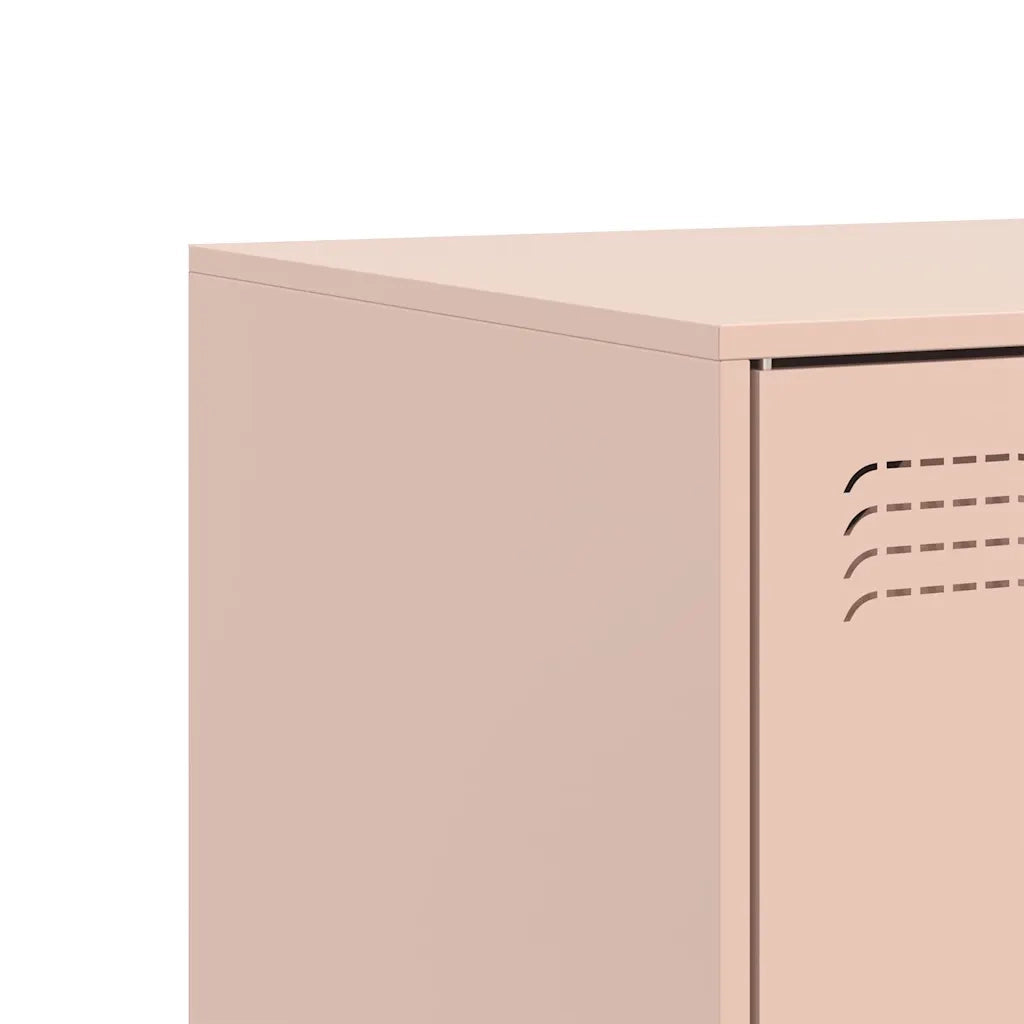 Mobili TV 2 pz Rosso 67x39x44 cm in Acciaio 841634