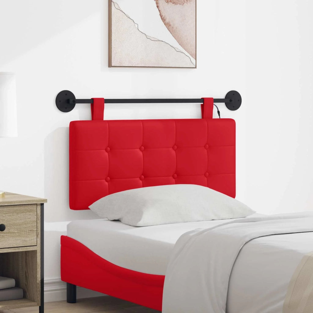 Testiera sospesa Con luce LED Rosso Similpelle