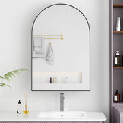 Armadietto Specchio a Parete con Ripiani Regolabili ¨C MINIMAL ¨C Nero