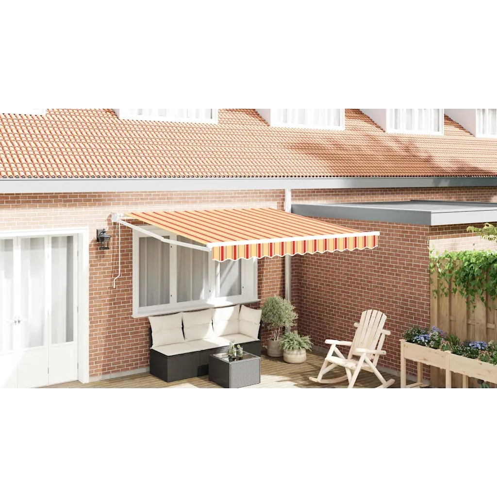 Tenda da Sole Giallo e Arancione 350 x 250 x 165 cm Poliestere 3330258