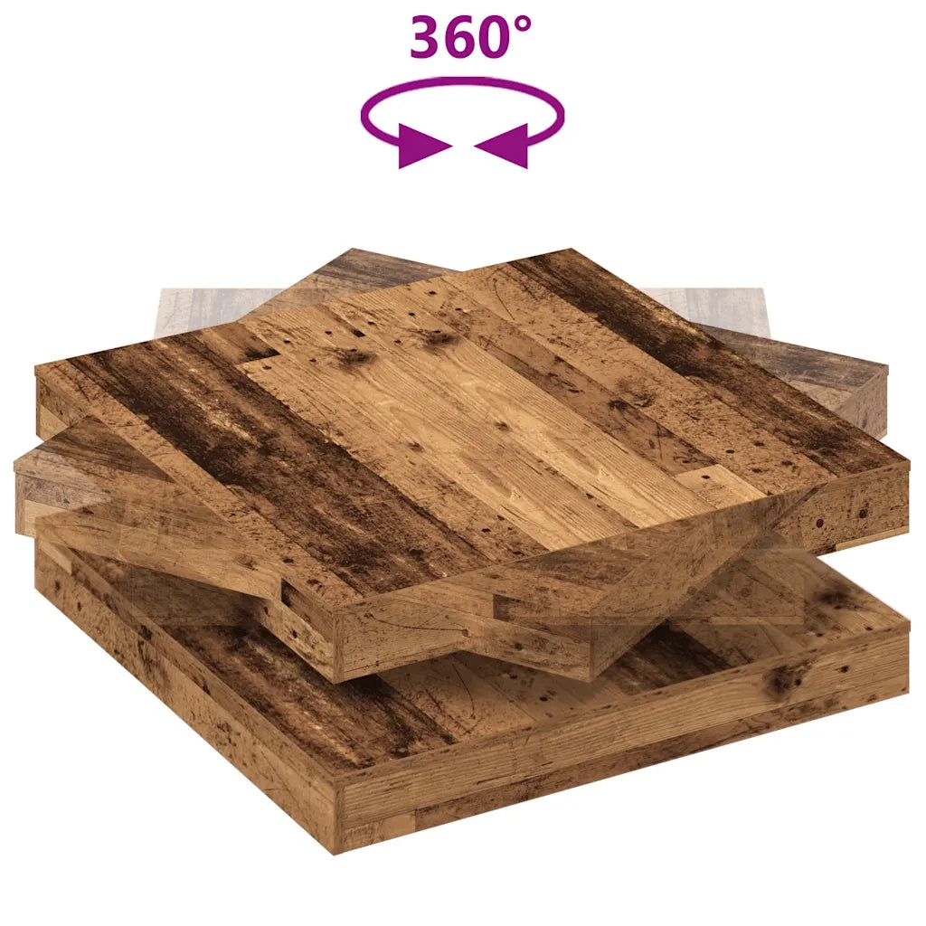 Tavolino da Caffè Girevole a 360 Gradi Antico 90x90x34,5 cm 3321358