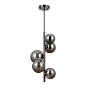 Sospensione Italux Canello 5 sfere cromo nero G9 IP20
