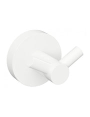 Gancio da parete doppio BIANCO in ottone bianco 5,5cm