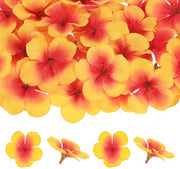 Set di 100 testine finte di orchidea, teste finte di fiore di orchidea per decorazione di matrimonio/festa/jurk/oggetto di artigianato [arancione, 5,5 cm]