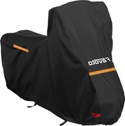 Copertura per Motocicletta All'aperto 210D Oxford 104 pollici - Copertura per Scooter Elettrico - Strisce Riflettenti - Nero - 265 cm x 105 cm x 160 cm Copri Motocicletta