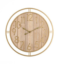 Orologio da Muro Ø 60 cm Ticking in Acciaio Oro e Legno