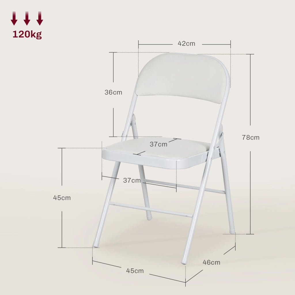 Sedia da ufficio ¨C zephmum ¨C bianco metallo 45x46x78 cm