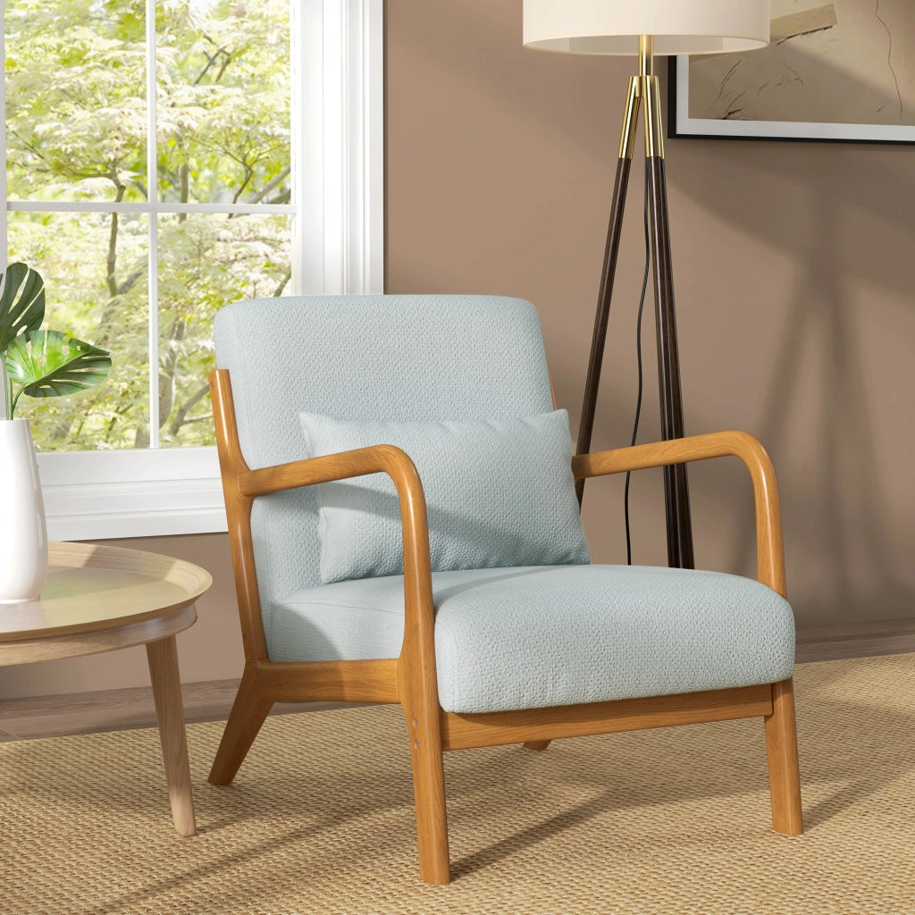 Poltrona a dondolo in legno massello ¨C zephmum ¨C grigio chiaro