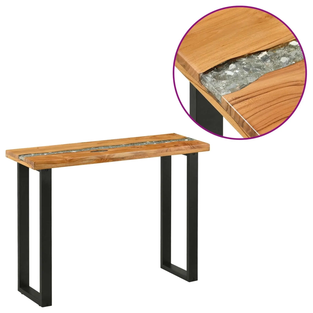 Tavolo consolle Marrone 100 x 35 x 75 cm Legno di teak solido 42015920