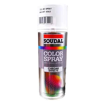 BOMBOLETTA SPRAY METALLI PREZIOSI SOUDAL 400 ml - Specchiante Oro - 6 pezzi- SOUDAL