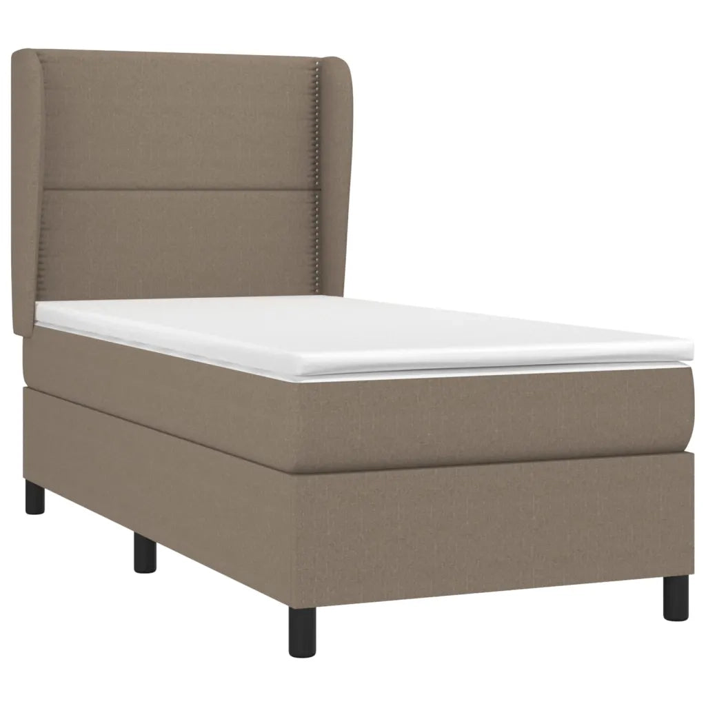 Giroletto a Molle con Materasso Tortora 100x200 cm in Tessuto 3127865