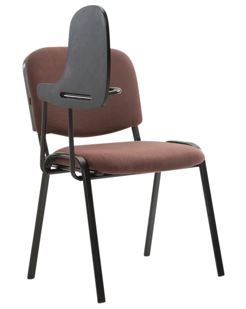 Set di 4 sedie Ken in tessuto con tavolo pieghevole marrone